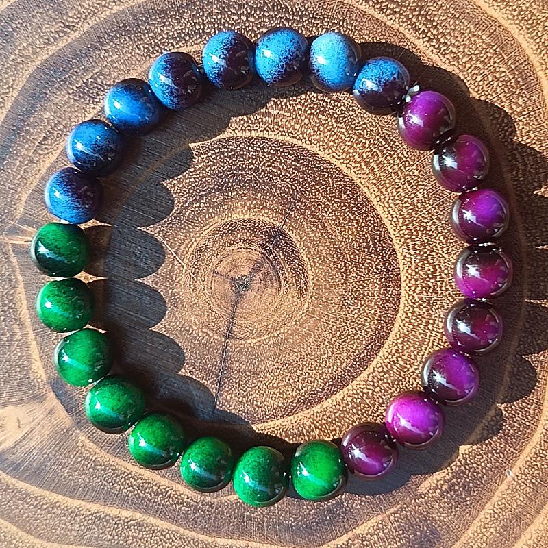 Temu Xiyin TikTok Trending Tiger Eye Stone Bracelet - New Style Handcrafted String