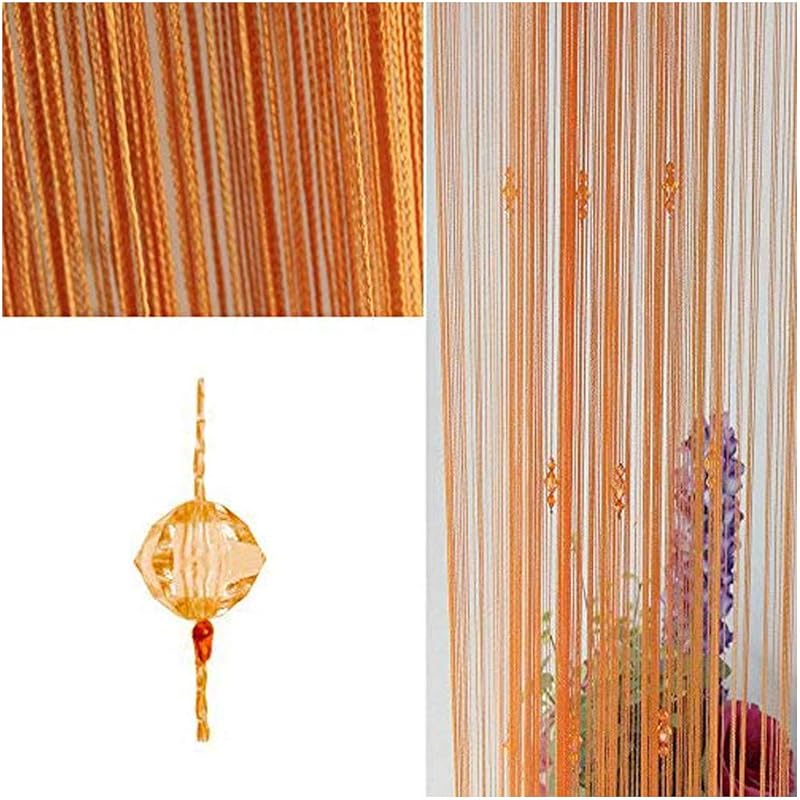 FUT String Tassel Crystal Beads Curtain, Partition Door Curtain Beaded String Curtain Door Screen Panel Home Decor Divider for Bridal Chamber Room