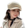 Black Beret New Style Women's Large Head Circumference Versatile Trendy Face Small Newsboy Hat Painter Hat
