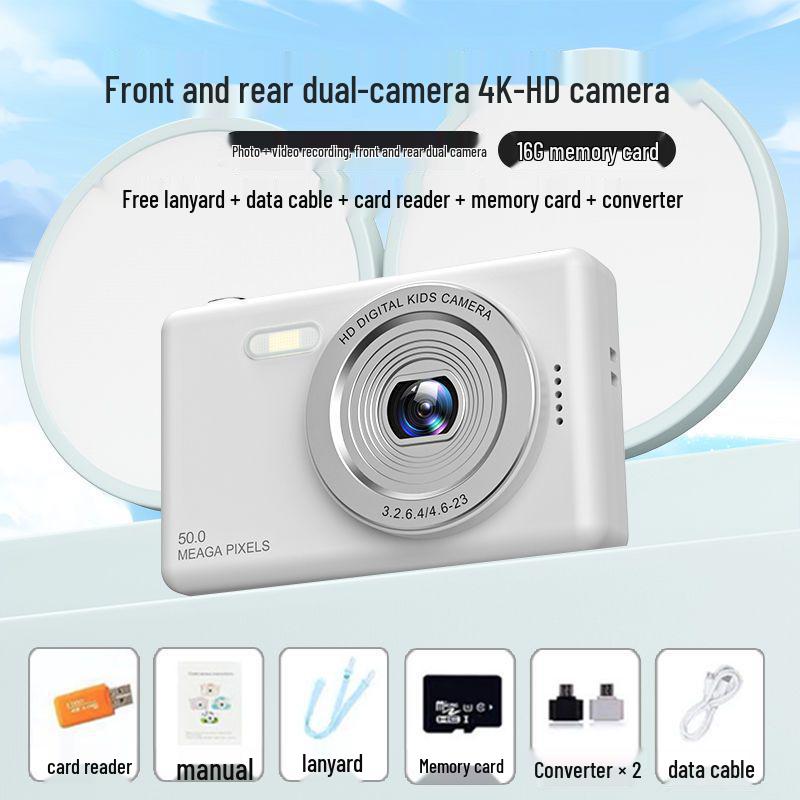 CCD Digital Camera for Students - High-Definition, Retro, Compact for Travel and Campus Use