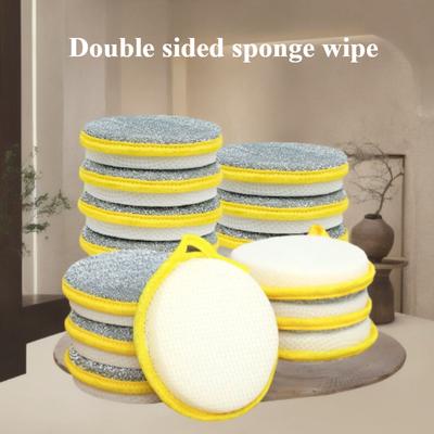 3pcs Double Sided Dish Sponge Reusable Non-Greasy Washable Sponge Dishwashing Sponge Pot Brush Kitchen Cleaning Tools