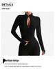 Waist-Cinching Yoga Set: Long-Sleeve Jacket & Butt-Lifting Micro-Flare Pants - Women's Sportswear for Autumn/Winter.