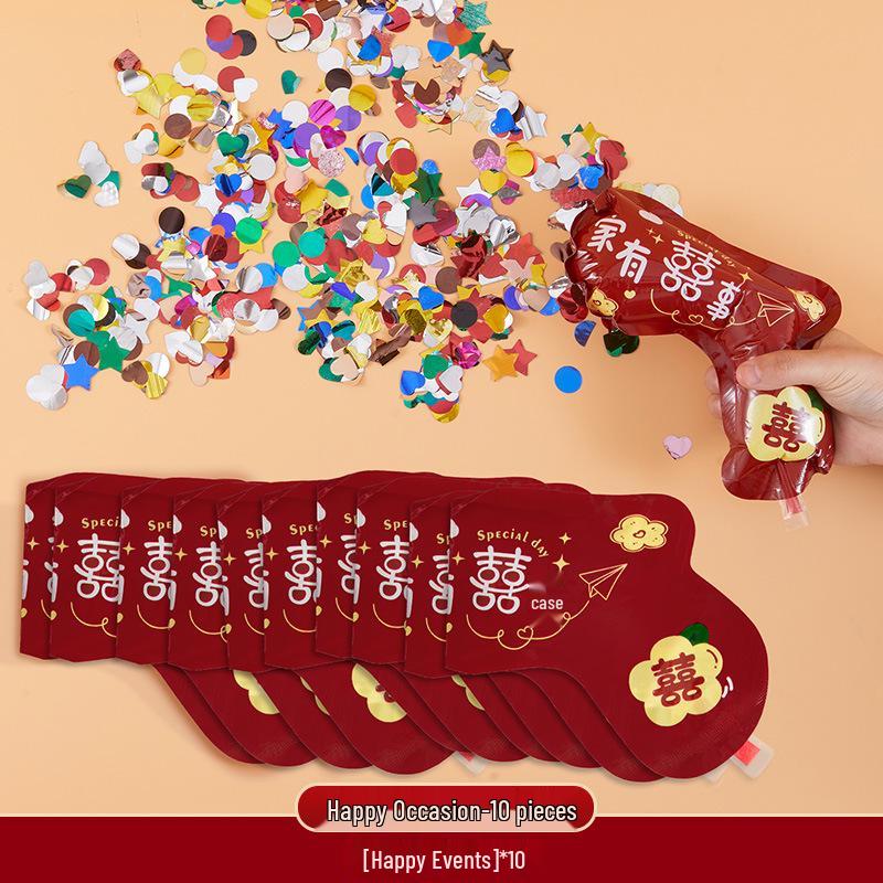 

Disposable Confetti Cannon for Weddings – Creative Handheld Inflatable Spray Gun for Photos and Atmosphere