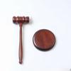 Long Handle Wood Adjudgement Gavel with Sound Block Decorative Hammer Set  Birthday Gift
