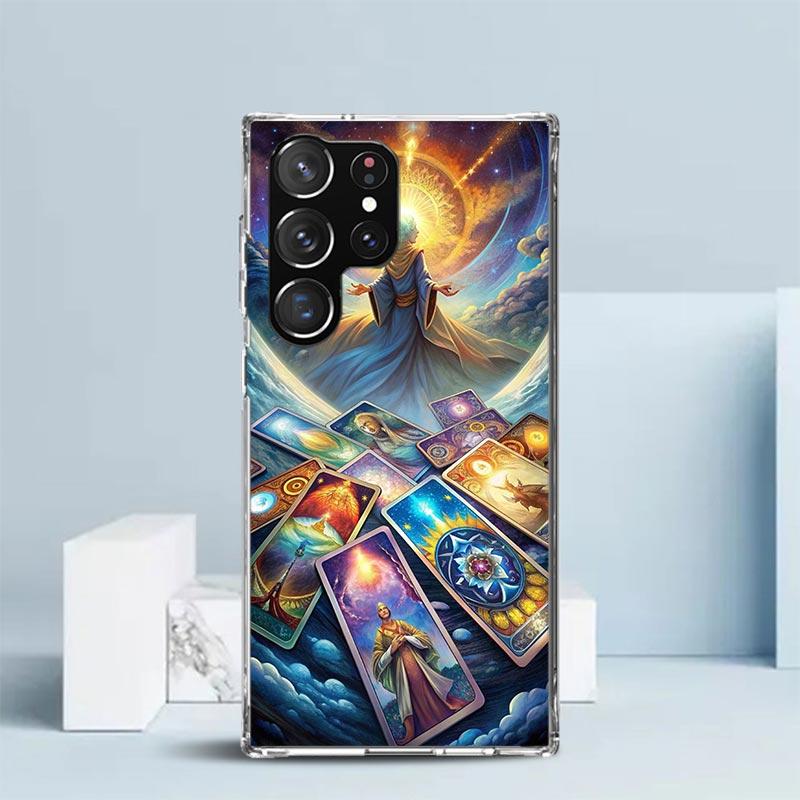 Witch Tarot Card Soft Cover for Samsung Galaxy S25 Edge S26 S24 S23 Ultra Phone Case S22 S21 Plus S20 FE Print Pattern Shell Gal