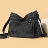 Large Capacity Denim Bag Women's Shoulder Bag Multi-Compartment Crossbody Bag