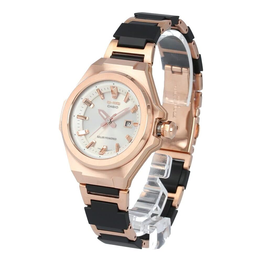 Casio Baby-G Analog Women s Watch Solar Metal Black Rose Gold MSG-S500CG-1A