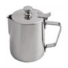Thick and Comfortable Handle Stainless Steel Milk Frothing Pitcher with Lid