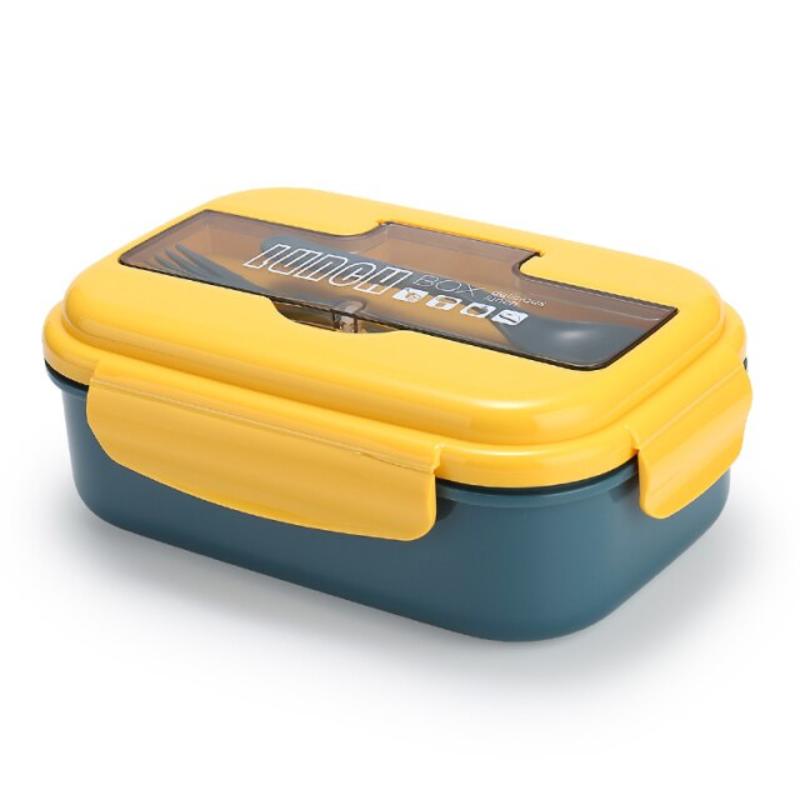 Lunch box for children PP Bento Snack Microwave Kitchen School container Storage box for desk with spoon and fork | Lunch box |