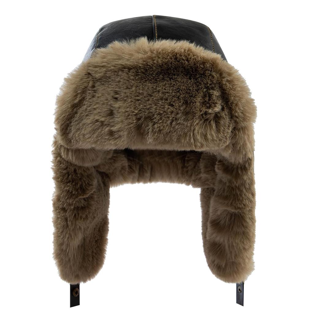 Croogo Pilot Cap with Ear Warm Russian Flight Cap for and Outdoor Men and Women Flaps, Hat, Skiing, Snowboarding, Commuting, School, Cycling,