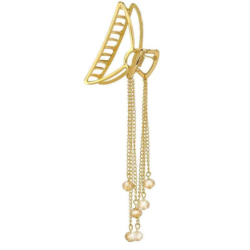 Butterfly Hair Claw Vintage Long Pendant Metal Hair Clips Crab Elegant Geometric Hairpins For Women Hair Accessories