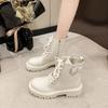 Thick-soled short boots, foreign-style British-style boots, 2025 autumn and winter new fashion versatile and comfortable soft-soled Martin boots for