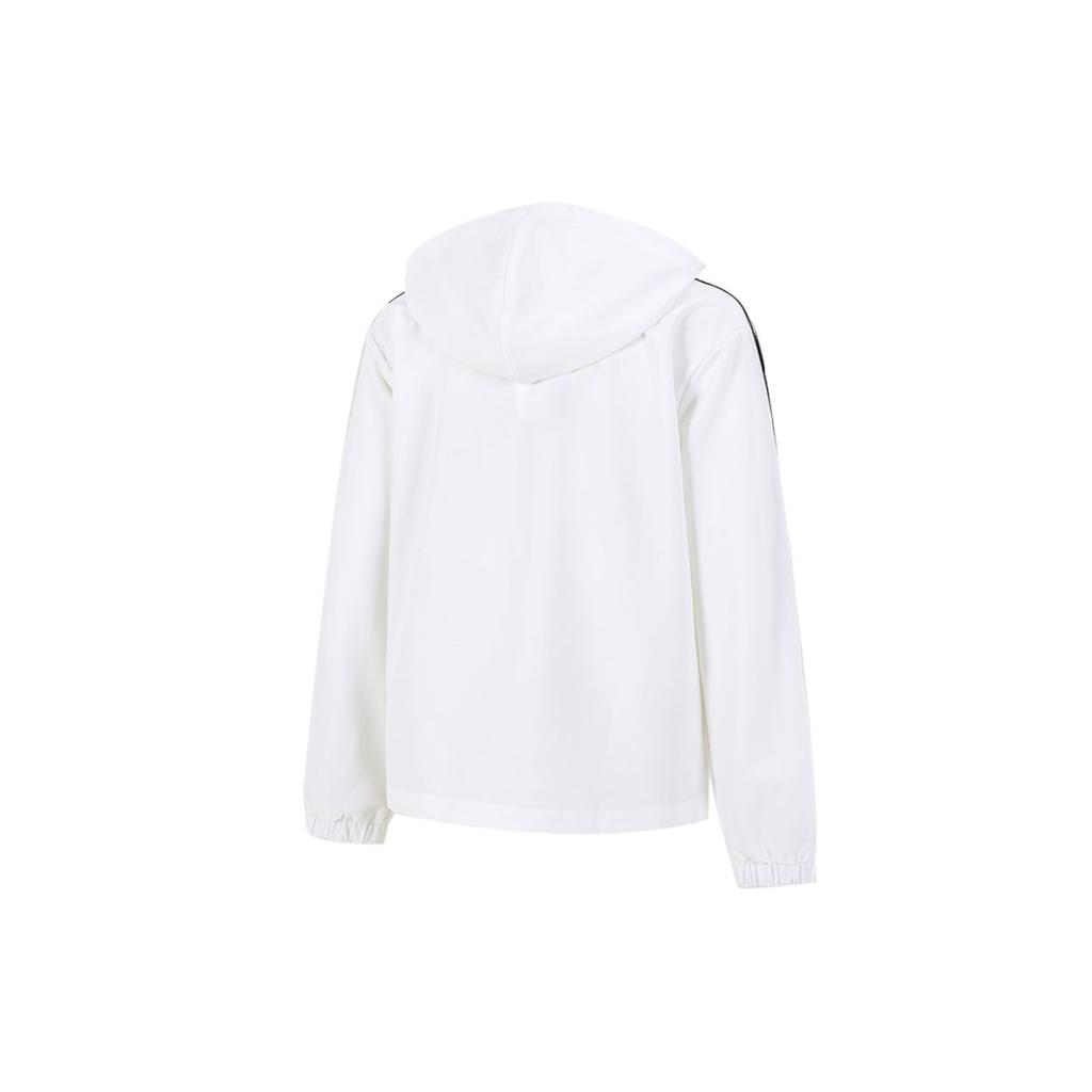 Adidas Neo Training Sports Striped Loose Hooded Jacket Women Jackets White H36745