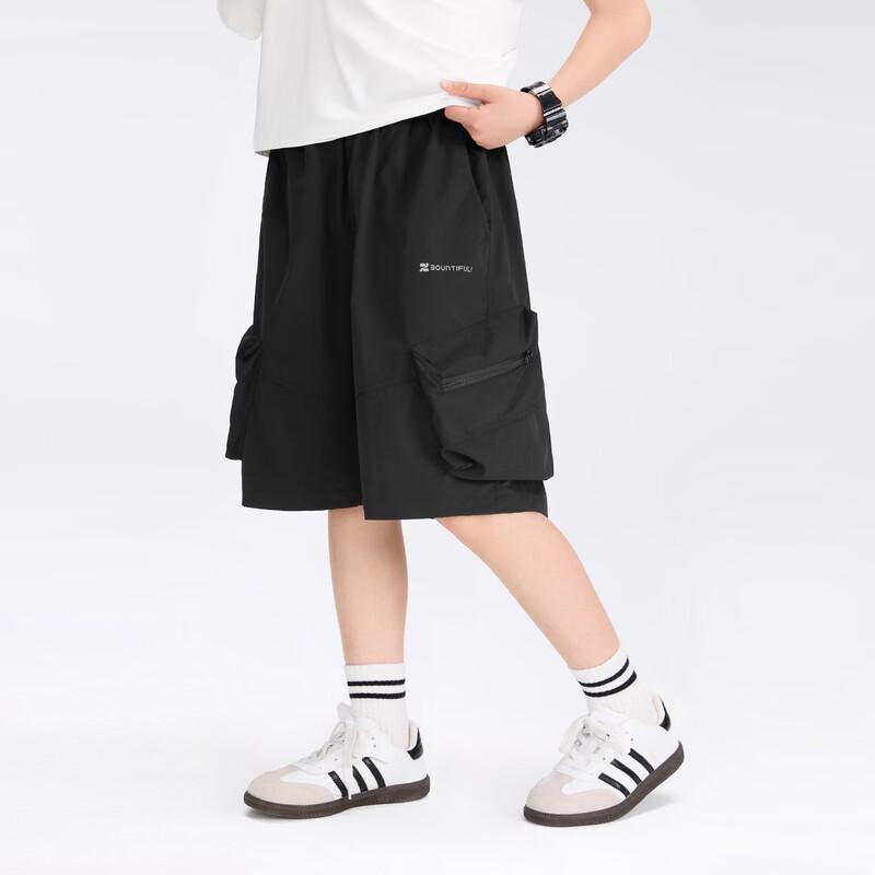 Boys' Breathable Cargo Shorts with Zipper Pockets