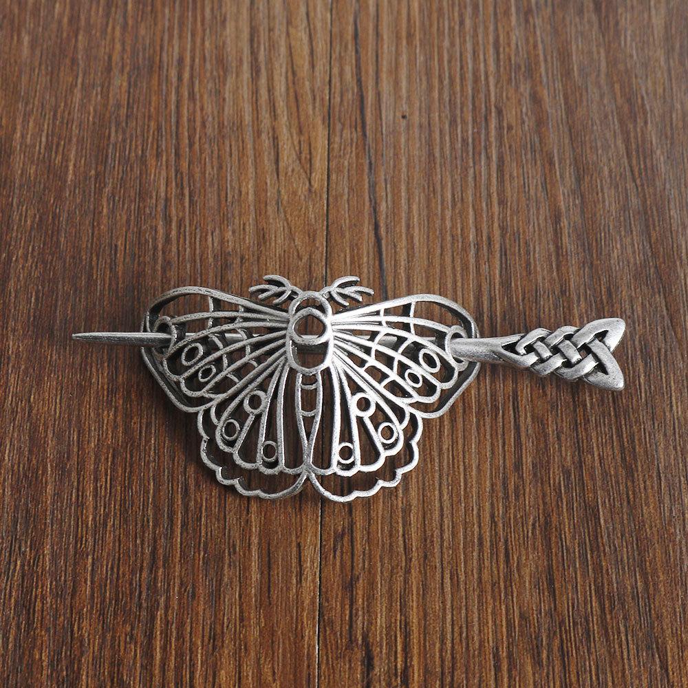 Punk-style Retro Viking Butterfly Alloy Hairpin Parties Music Festivals Cosplay Occasions Fashionable and Personalized Headwear