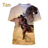 Western Cowboy Men T-shirt Sport Quick-dry Breathable Casual Street Outdoor Fun Cosplay Party Short-sleeve Top