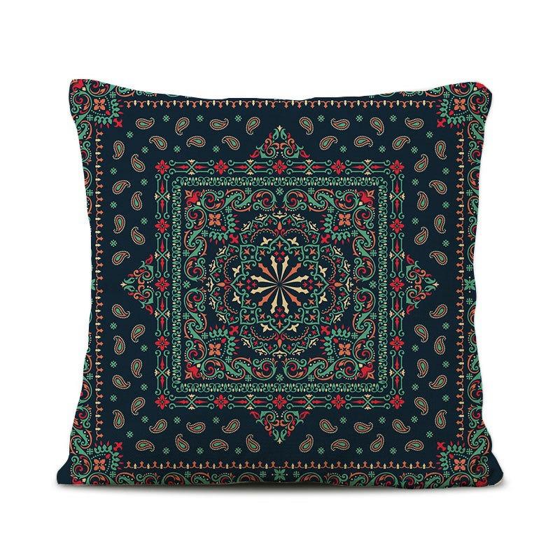 Retro Persian Style Turkish Waist Pillow, Luxury Ethnic Palace Style B&B Hotel Model Room Decoration Sofa Pillow