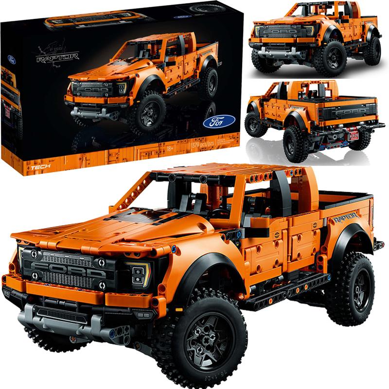 

1379 шт. Ford Raptors F-150 Пикап Гоночный автомобиль MOC 42126 Технические строительные блоки Модель автомобиля Кирпичи Игрушки для детей Подарки