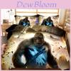 High Definition Digital Print Bed Sheet Set For American Size Beds Modern Simple Style