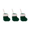 3/5pcs Red Green Christmas Knit Socks Xmas Candy Case Christmas Cutlery Cover Christmas Tree Pendant Latest Year Home Table Ornament