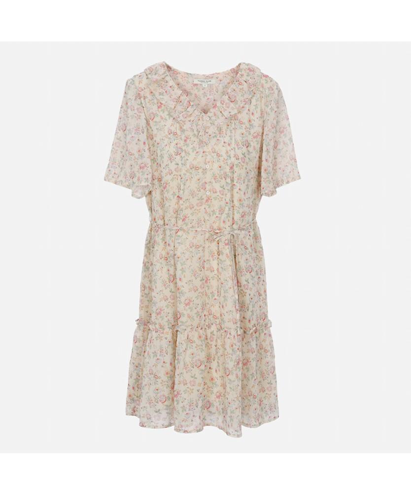 THURSDAY ISLAND Flower Pattern A-Line Midi Dress_T254Mop249W