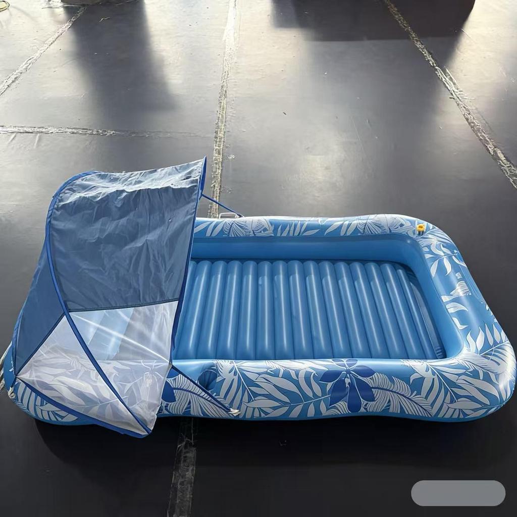 Portable Inflatable Canopy Sunshade Float: Dual-Use for Water & Land