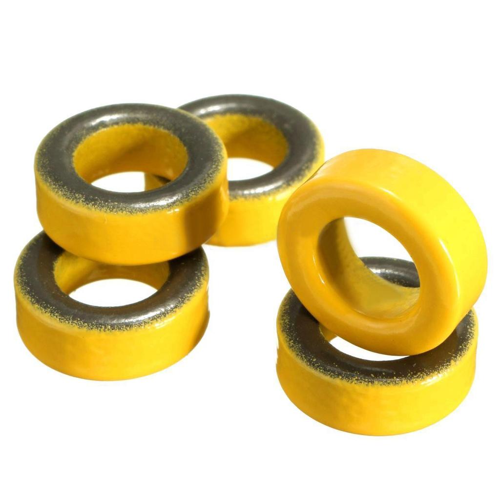 5pcs New Yellow Micrometals T50-6 Iron Powder Toroidal Core RF Toroid HF HAM QRP