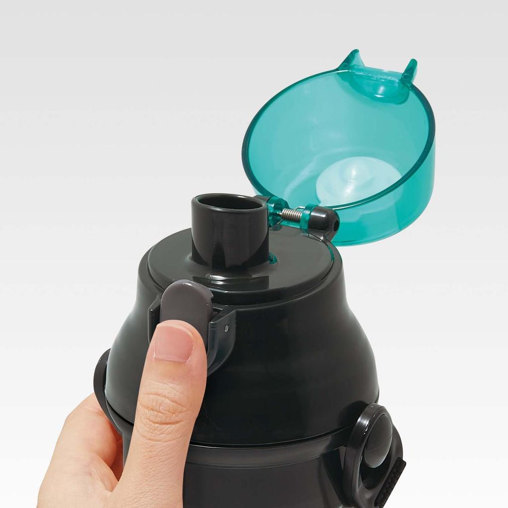 Garrafa Infantil Plástica para Água Skater Shinkalion PSB5SANAG, 480ml, Abertura de Um Toque, Antibacteriana, Amigável para Crianças, Leve, Japão,