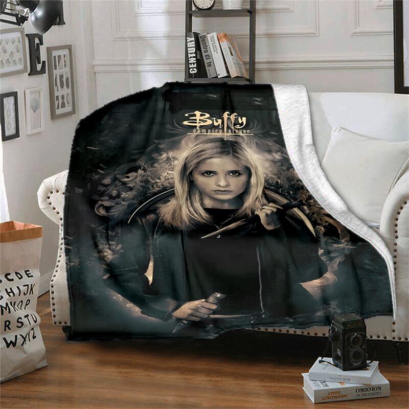 Buffy Flannel Blanket Soft Warm All-Season Throw, Design for Camping, Car Travel, Hiking Sofa, Bed, Office Perfect Gift for Parties