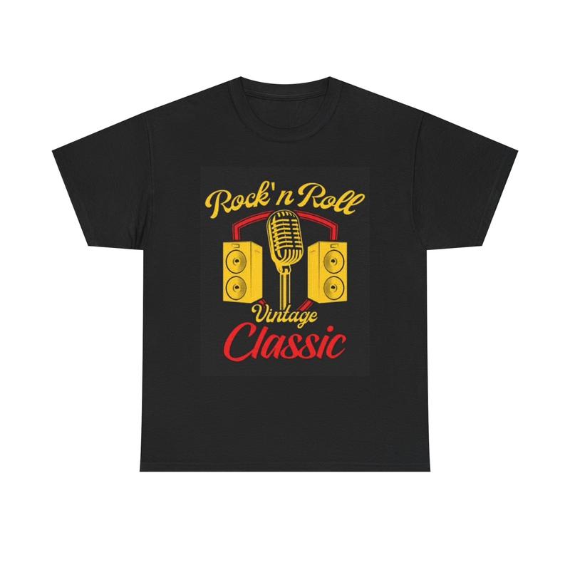 Rock And Roll Vintage Classic Graphic Unisex T-shirt Gift Unisex Heavy Cotton Tee Graphic Tee L