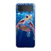 Phone Cover For Samsung Galaxy Z Flip 7 6 5 4 Case Transparent For Samsung Z Flip 3 Hard PC Shell Ocean Cute Dolphin Sea Turtle