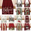 Christmas Table Runner Merry Christmas Decoration for Home Santa Claus Xmas Party Decor 2023 Navidad Noel Happy New Year 2024