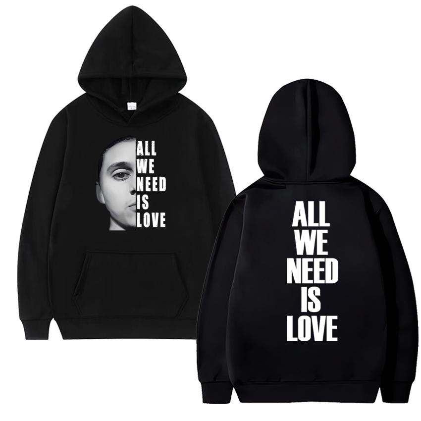 Singer Canserbero All We Need Is Love Song Double Sided print Hoodie Men women hip hop punk streetwear Unisex Fleece Sweatshirt
