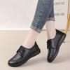 Cowhide Retro Ethnic Style Women Shoes Comfortable Tendon Soft-Soled Mother Shoes Genuine Leather Thick-Soled Leather Shoes