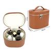 1pcs Portable  PU Leather Layered Cosmetic Case Large Capacity Travel Toiletry Organizer Waterproof Makeup Storage Box