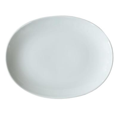 Saikai Pottery Hasami Ware Common Common Plate Dish Oval White Diameter Approximately 19cm Microwave Dishwasher Safe 17040 (Saikaitoki)