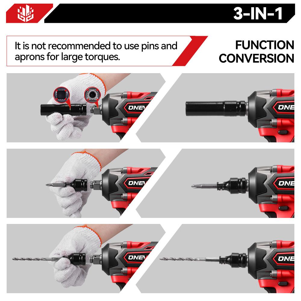 ONEVAN 1000N.M Brushless Electric Impact Wrench 1/2" Cordless Screwdriver Torque Wrench Power Tool For Makita 18V Battery Pin