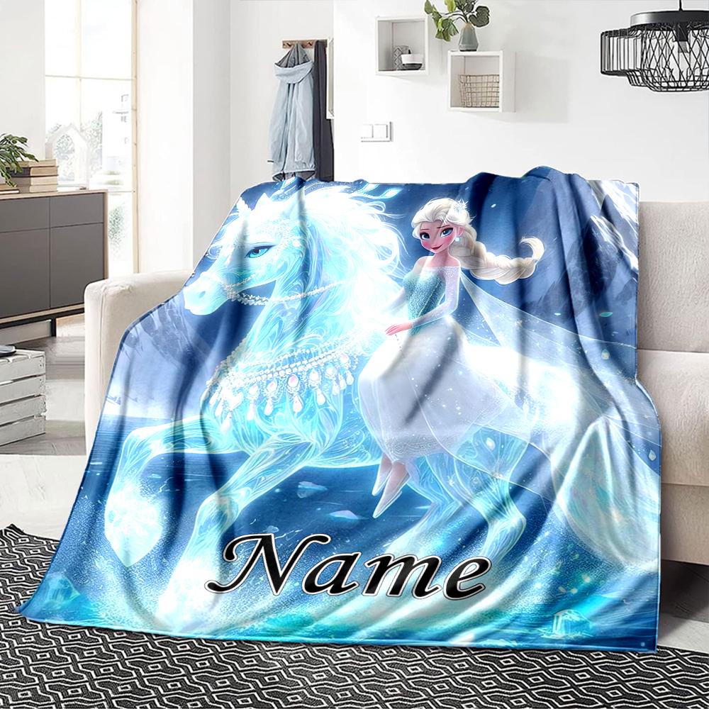 Custom Name Fantasy Portrait Name Party Blanket For Couch Bed Plush Cozy Fuzzy Blanket Super Soft Warm Blankets For Fall And Winter 091659