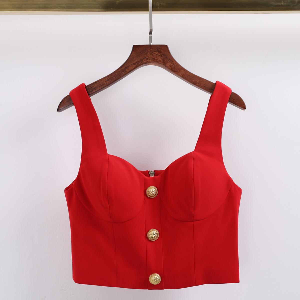New summer fashion suspender vest + A-word skirt versatile skirt Internet celebrity skirt suit women S