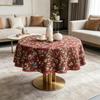 Kitchen Dining Household Furniture Washable Fabric Easy Care Round Cotton Table Cloth