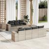 VidaXL Garden Lounge Set with Cushions 8 Pcs, Patio Sofas, Patio Furniture Set, Outdoor Furniture, Grey 3254669