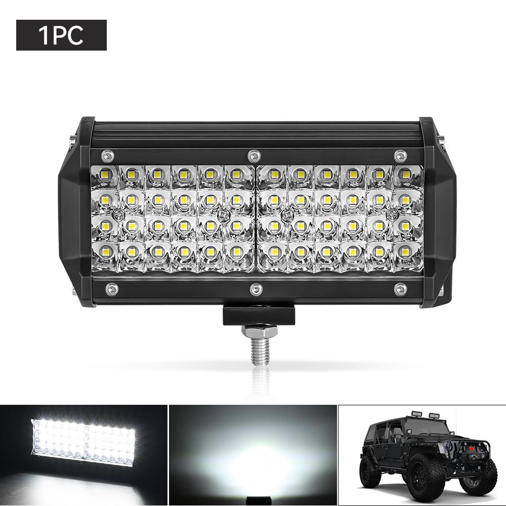 1/2Pcs 7 Inch Bar Light 4 Rows Work Light Combo Beam for Driving Offroad Boat Car Tractor Truck 4x4 SUV 12V 24V Headlight