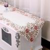 Table Runner Europe Embroidered Tassel Table Runners Table Flag Table Cover Cup Mat Pink Flower Banner Pad Tv Cabinet Cloth
