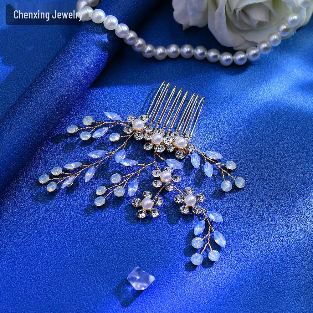 

Чэньсин Жемчужный Плетеный Свадебный Гребень для Волос Головной Убор Аксессуар для Укладки Пучка CP293