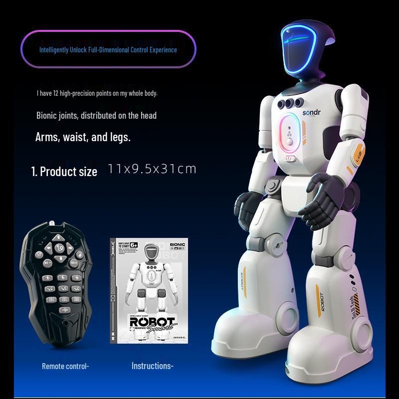 Smart AI Voice-Controlled Mecha Robot with Spray, Combat Lights, Music & Programming