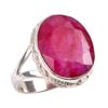Red Ruby(Simulated) Gemstone Handmade 925 Sterling Silver Jewelry Ring S.7 t7e31