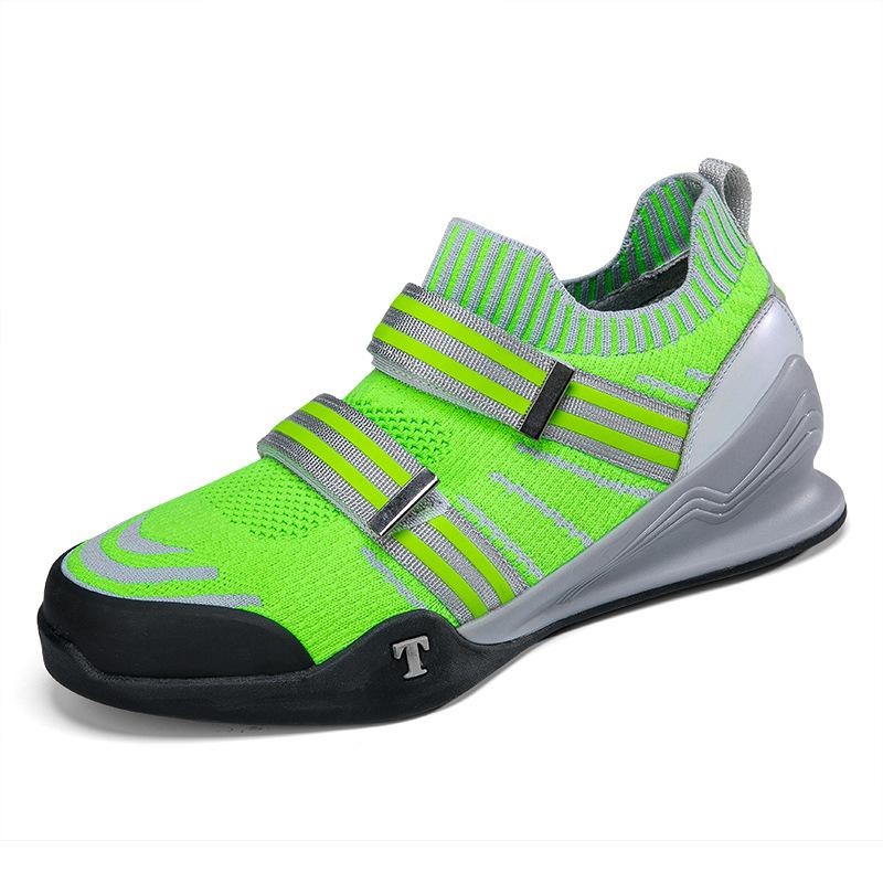 Neue professionelle Unisex Schnürlose Kniebeugen Hard Pull Schuhe Kraftheben Schuhe Fitness Trainingsschuhe Rutschfeste Deep Squat Stiefel