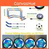 Hovering Hockey Football Toy Set Rechargeable Led With Goal For Childrens Gift
