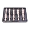 5-Piece Alloy Steel Screw Extractor Set for Stripped and Broken Screws