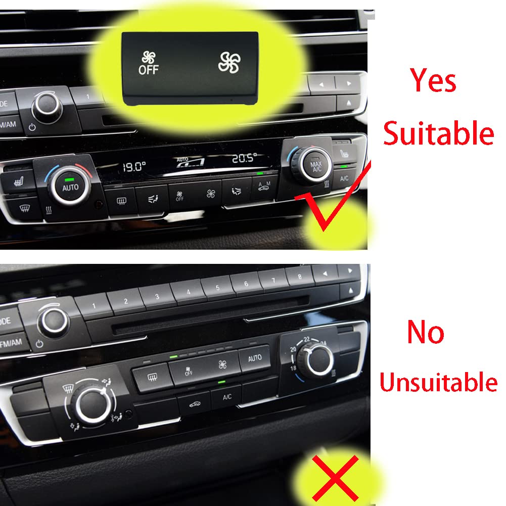 Angelguoguo Heater Climate Air Conditioning Control Panel Fan Speed Button Cover for BMW 1 2 3 4 Series F20 F21 F22 F30 F31 F32 F34 F45 F46
